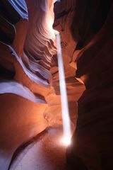 Lichtstrahl im Antelope canyon slot