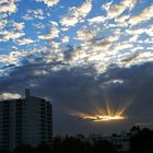 Lichtstrahlen am Morgen