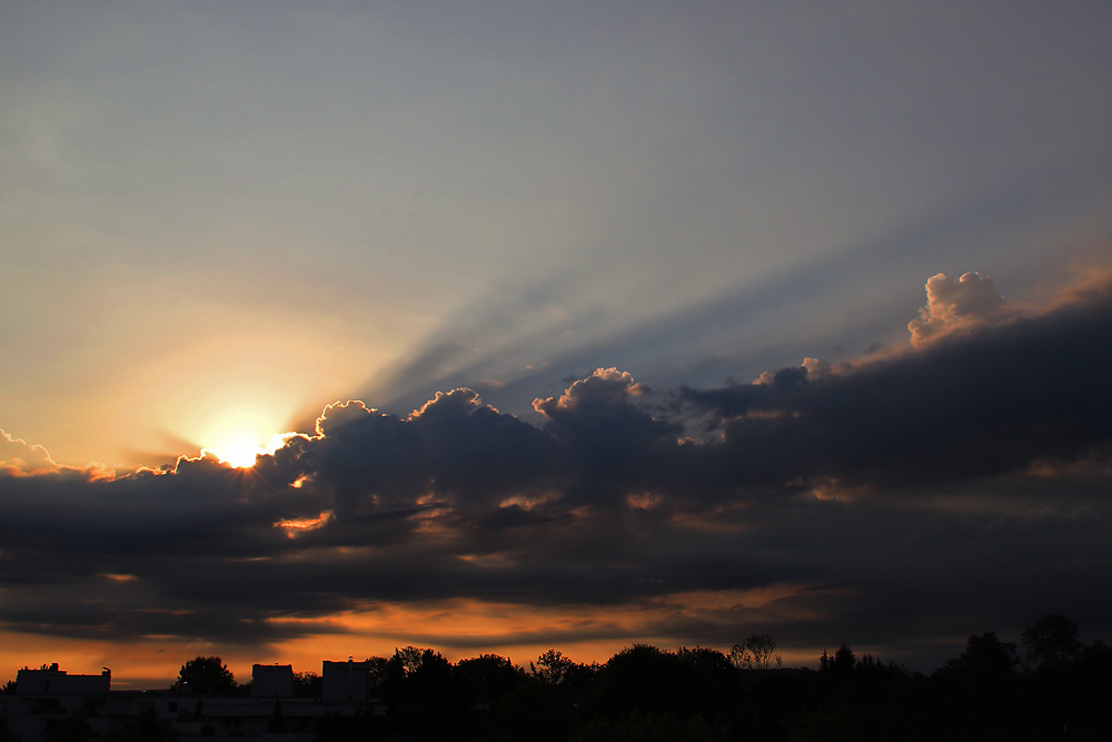 Lichtstrahlen am Morgen