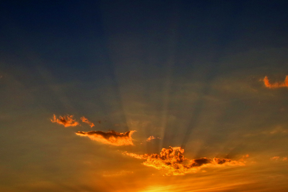 Lichtstrahlen und Wolkenstimmung