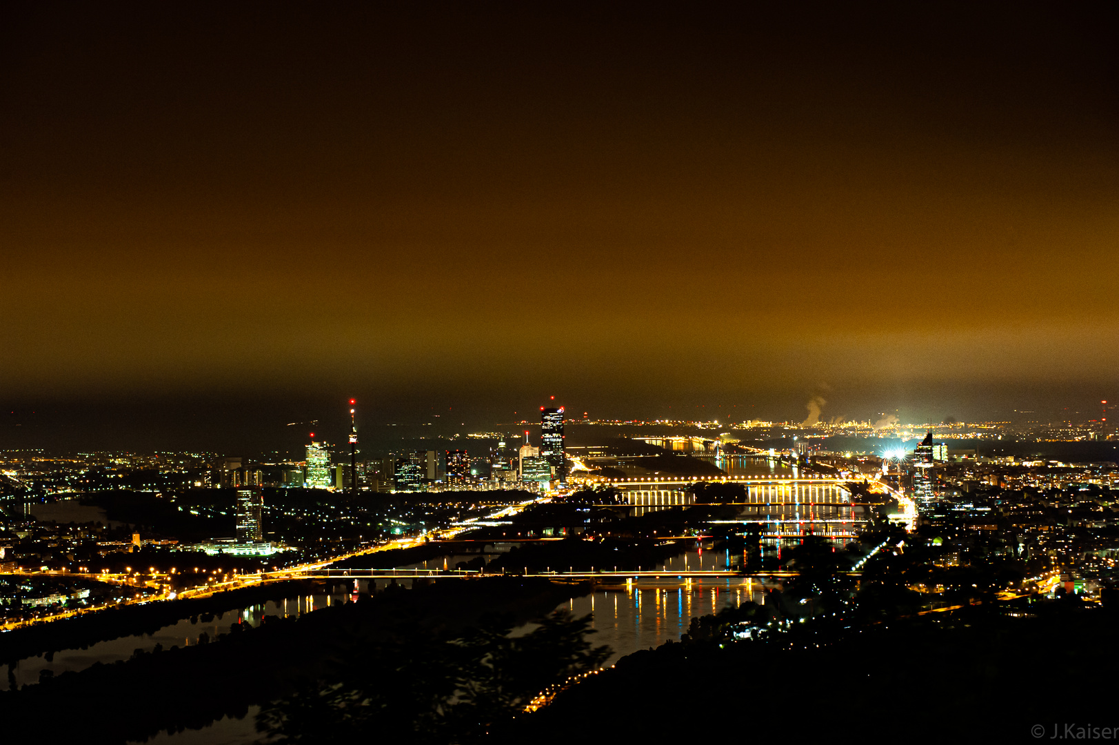 Lichtverschmutzung über Wien