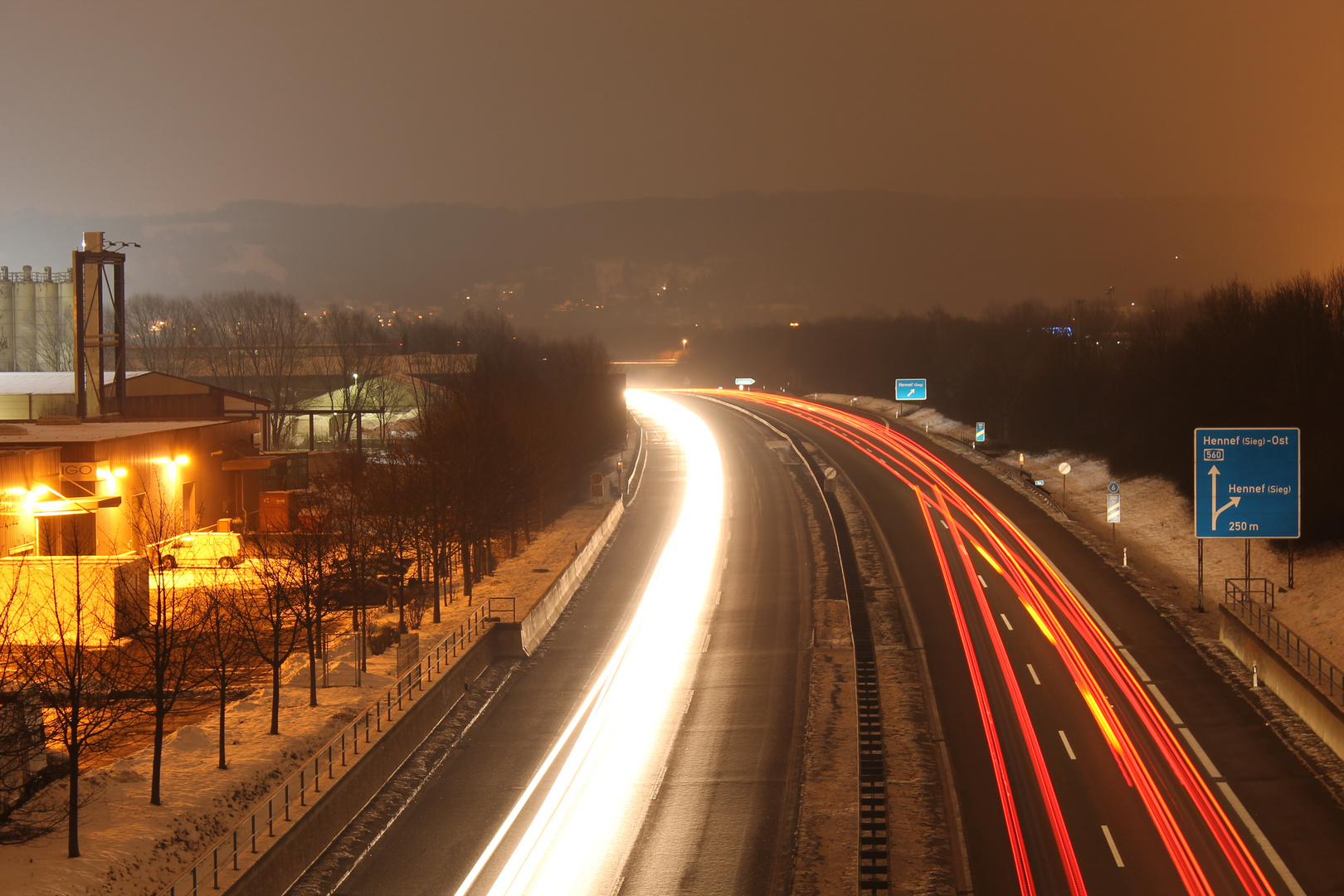 Lichtzieher, Langzeitbelichtung in Hennef