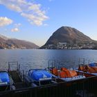 Lido di Lugano mit sicht auf Monte Brè
