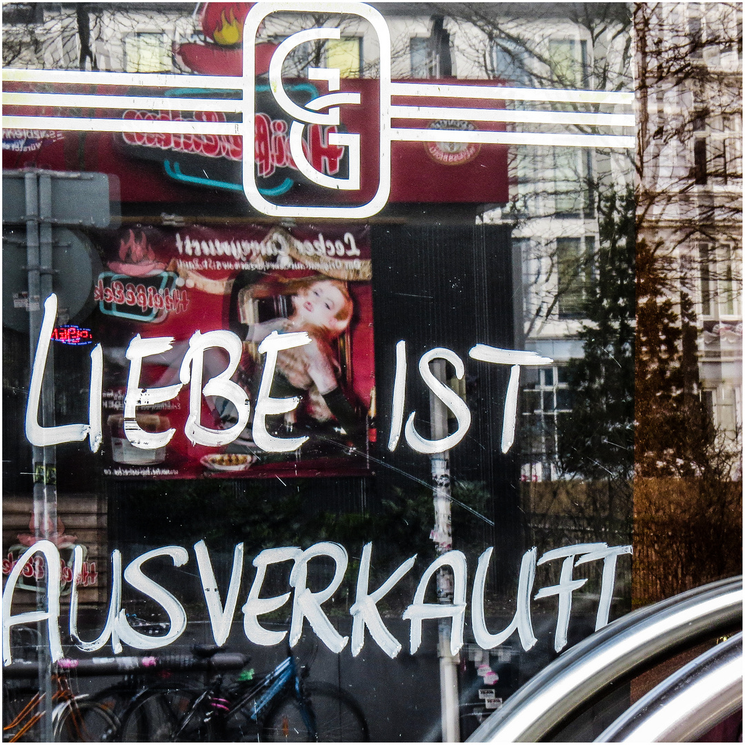LIEBE ist AUSVERKAUFT.. Foto & Bild redensarten in bildern