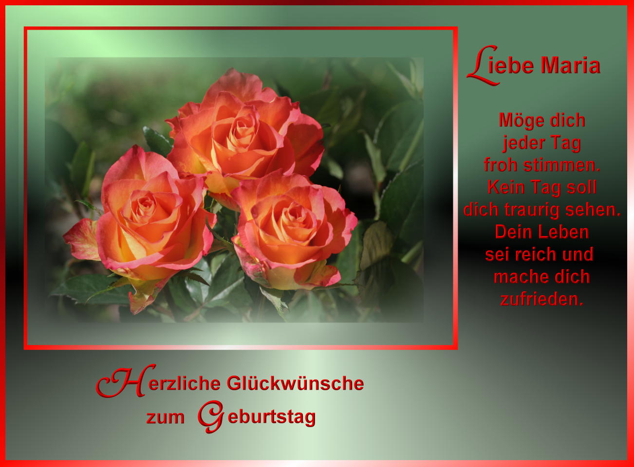 Liebe Maria...