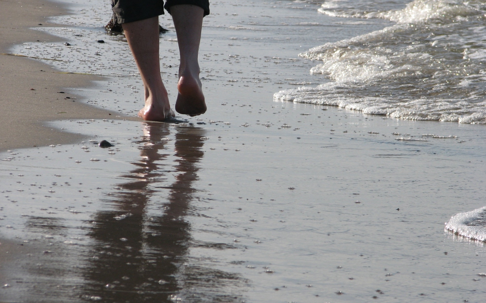 Lieber zu Fuß am Strand ...