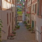 Liebevoller Blumenschmuck in der Altstadt von Hirschhorn