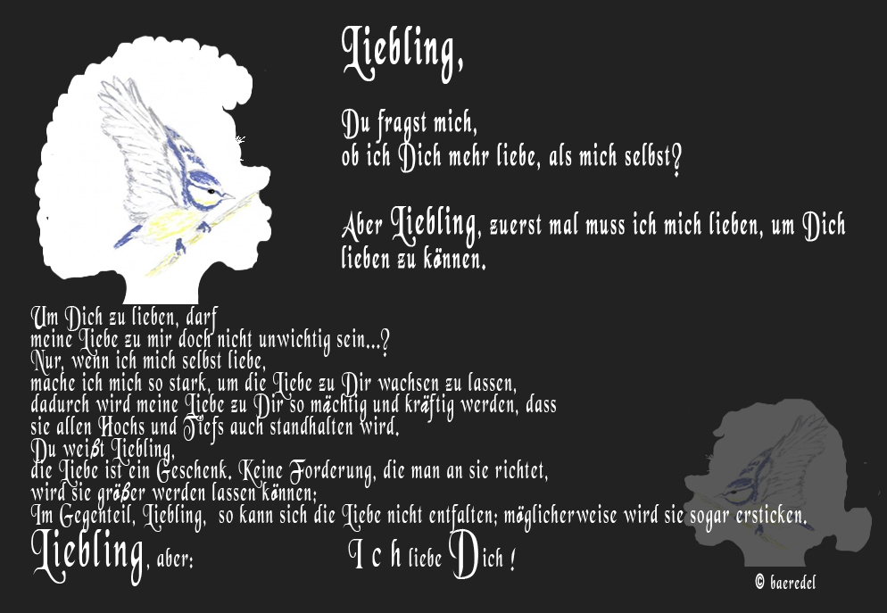 "Liebling, Du hast 'ne Meise..." Oder: Es lebe die Liebe!