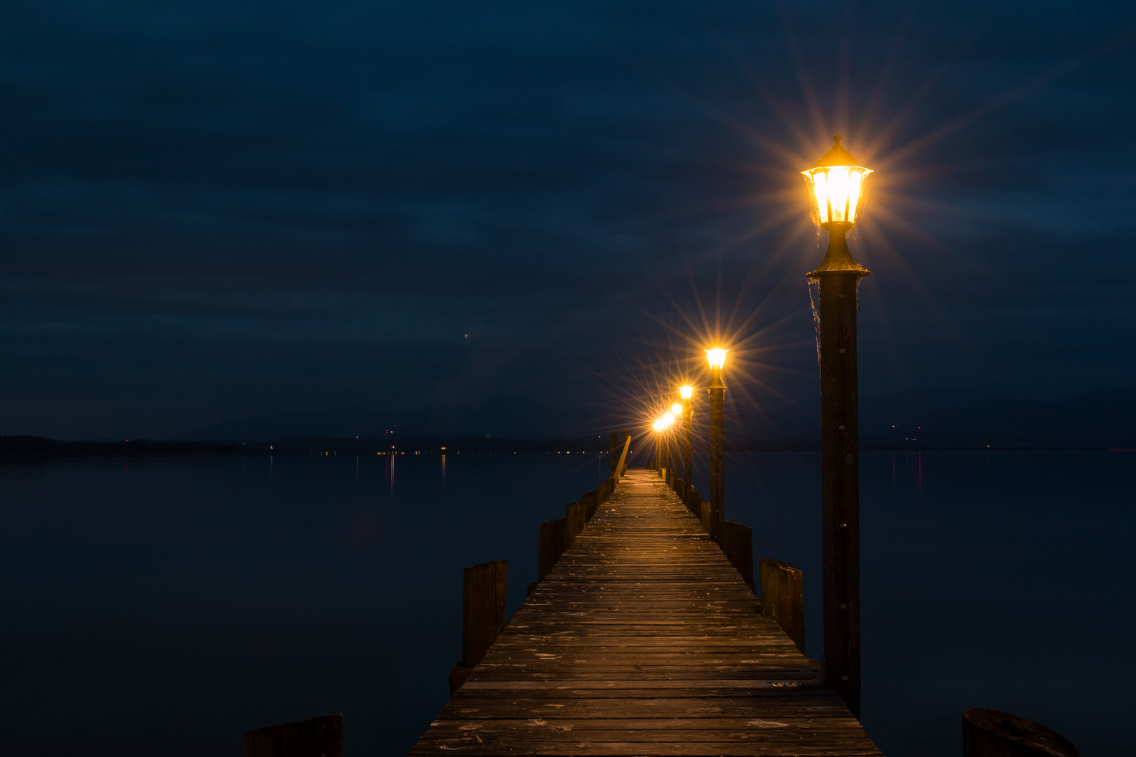 Lieblingssteg bei Nacht