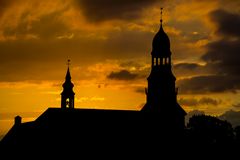 Liebrauenkirche Bocholt im Sonnenuntergang