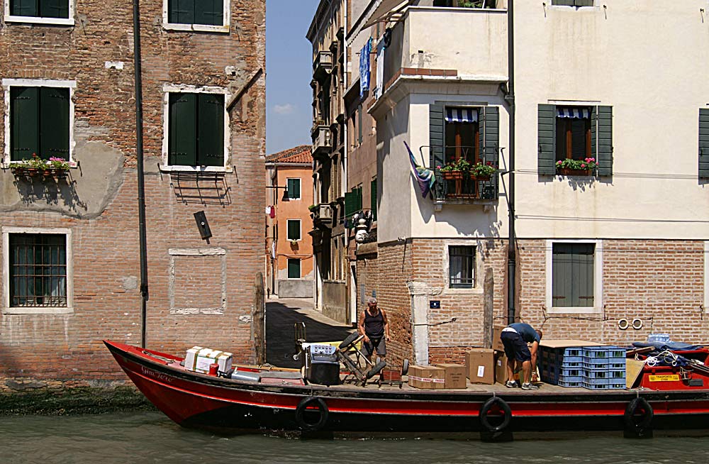 Lieferdienst in Venedig