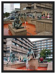 Liége - Brunnen am Kulturzenrum an der Rue-André-Dumont