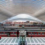 Liège-Guillemins - Bahnhof zwischen den Papierkörben