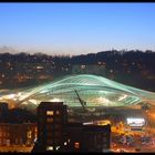 Liège Guillemins - gare Calatrava - janvier 2008 crépuscule