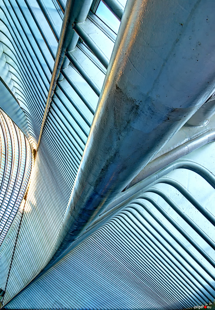 Liège-Guillemins - Gerade sind nur die Schienen