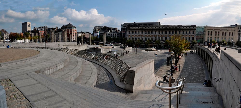 Liége - Place Saint Lambert vor dem Fürstbischöflichen Palast