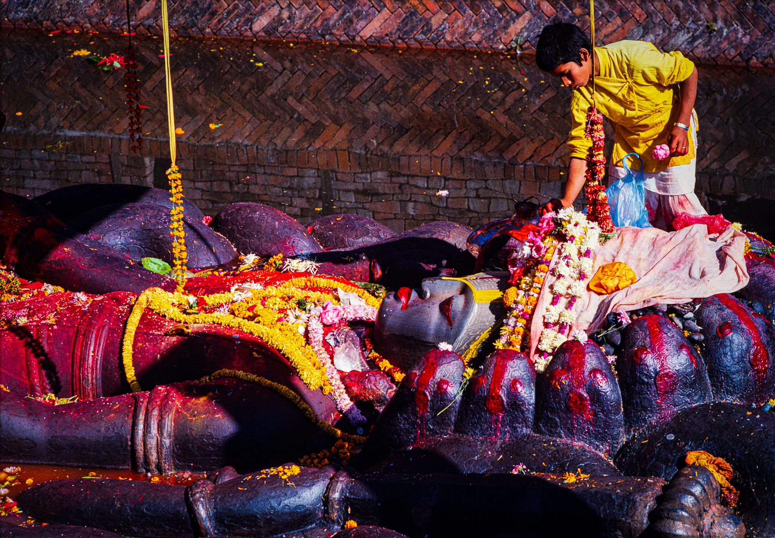 Liegender Vishnu in Budhanilkantha, Kathmandu