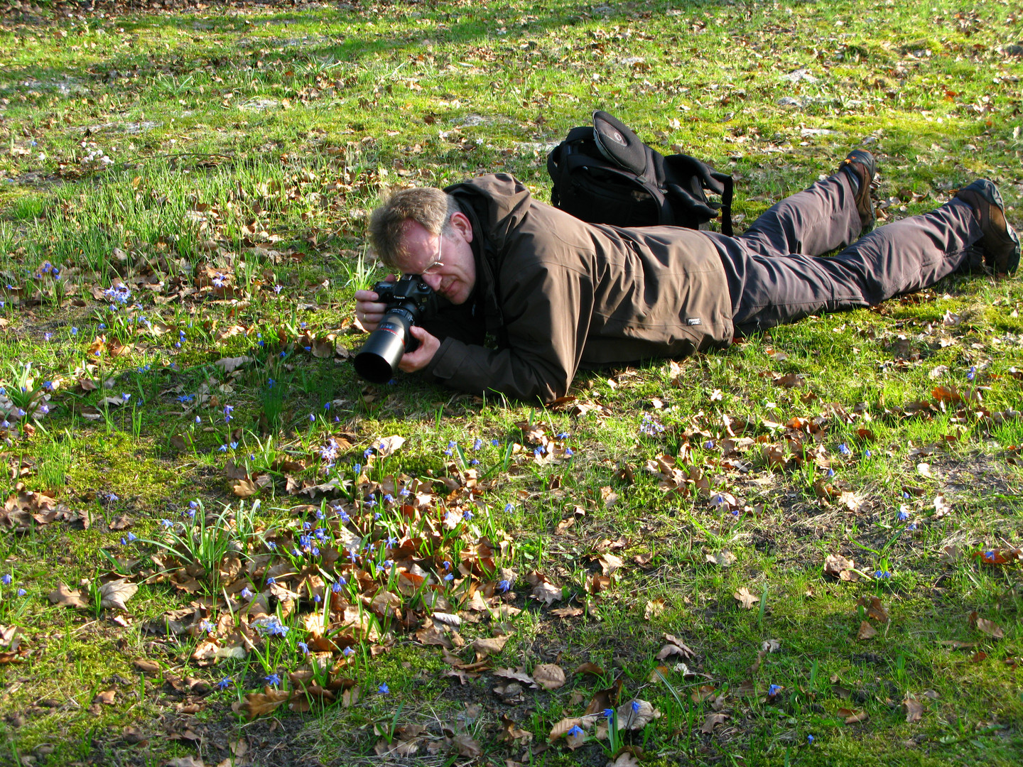 Liegeprobe auf dem Friedhof in Prerow