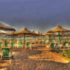 Liegestühle am Strand des Sonesta Beach, Sharm el Sheik