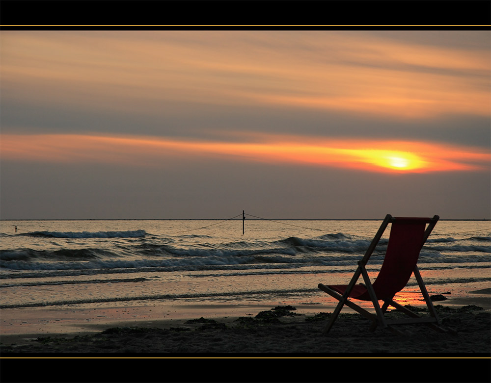 Liegestuhl am Strand