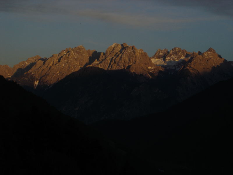 Lienzer Dolomiten bei Sonnenuntergang