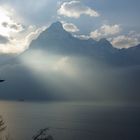 light and clouds over the lake