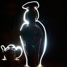 light graffiti and vase