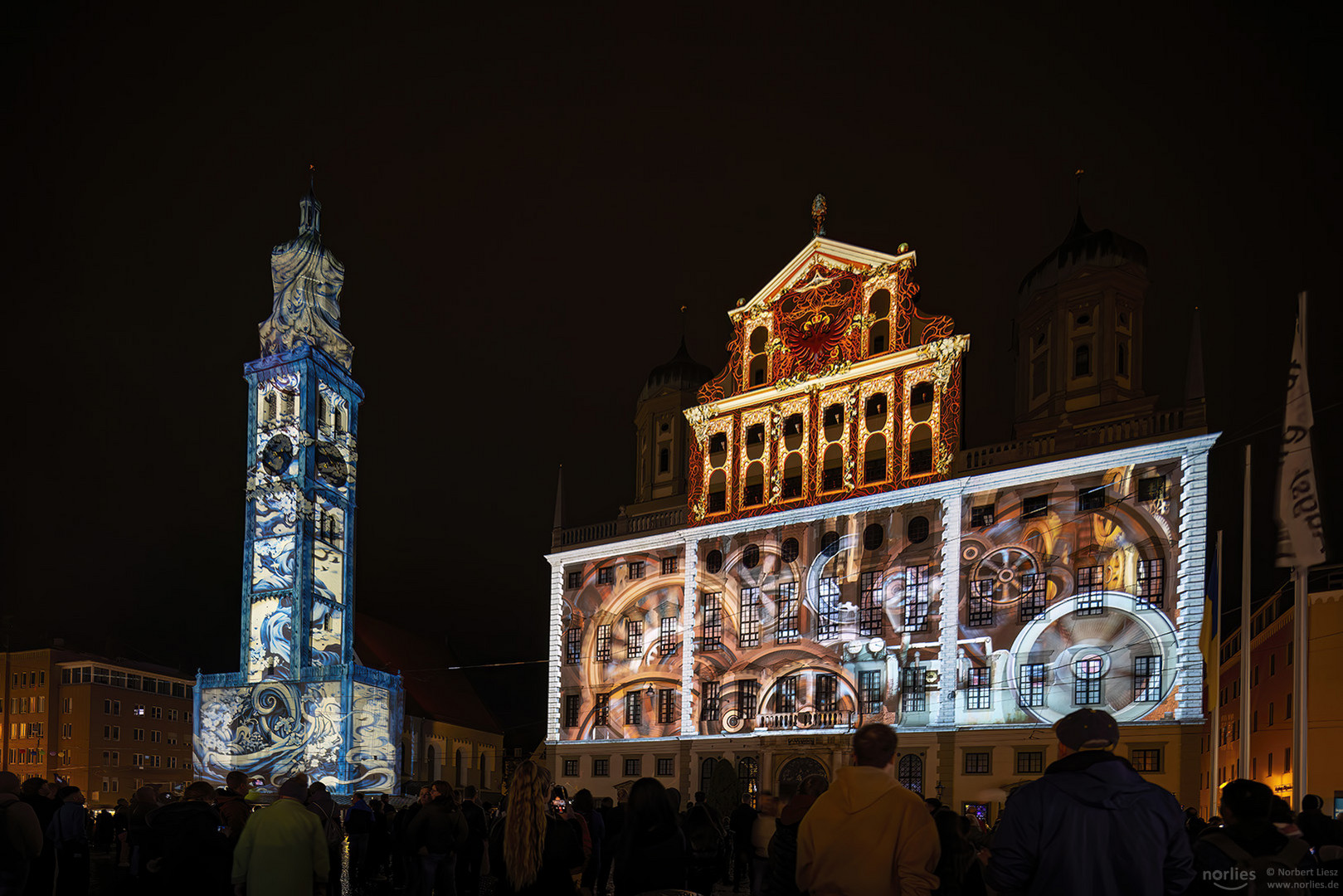 Light Nights Augsburg 2023 - Zahnräder