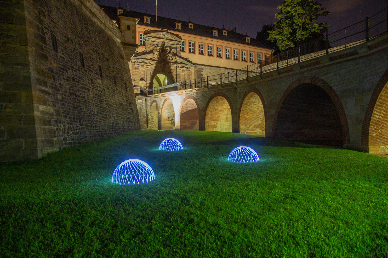 Light Painting auf dem Erfurter Petersberg 