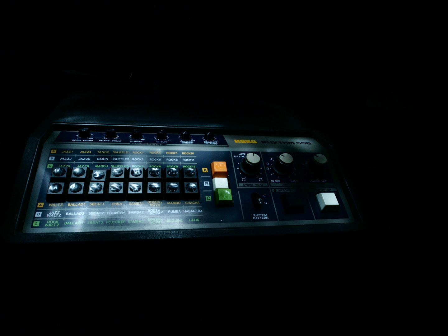 Light Painting: Korg KR-55B Rhythm Player