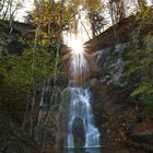 light show at the waterfall