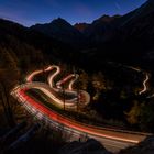 light trails at Malojapass