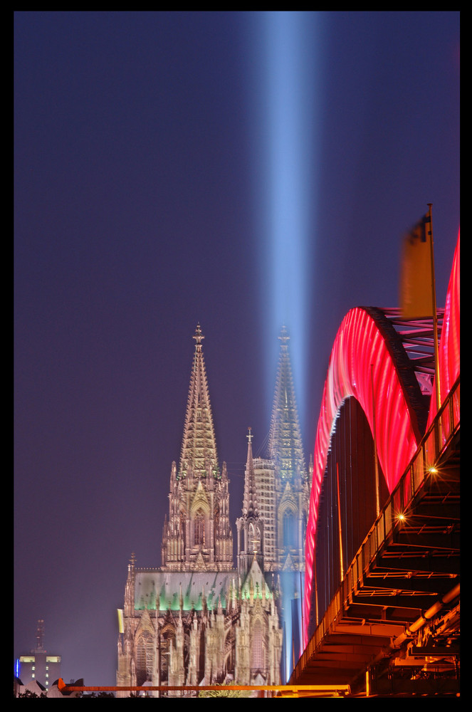 Lightbeaming on Bridge