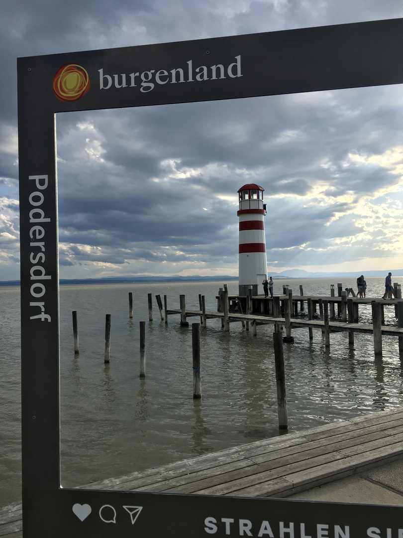 Lighthouse in Podersdorf am See, Austria 