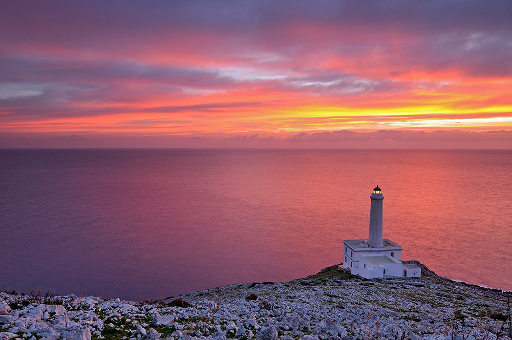 Lighthouse in red