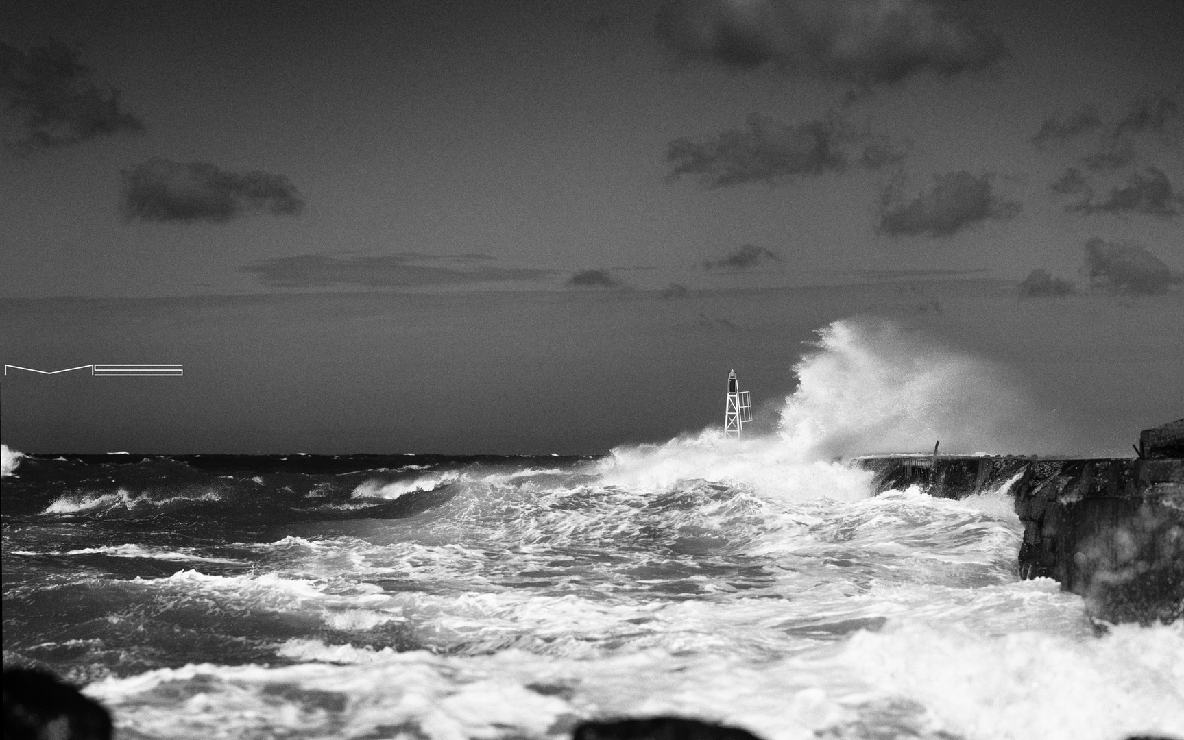 lighthouse in storm