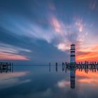 lighthouse in sunset 