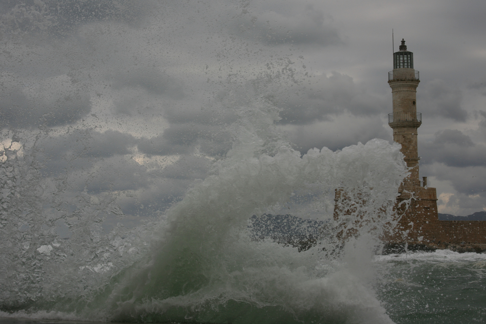 lighthouse in the old harbour chania