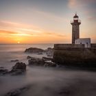 Lighthouse of Porto at sunset