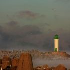 Lighthouse on a foggy day