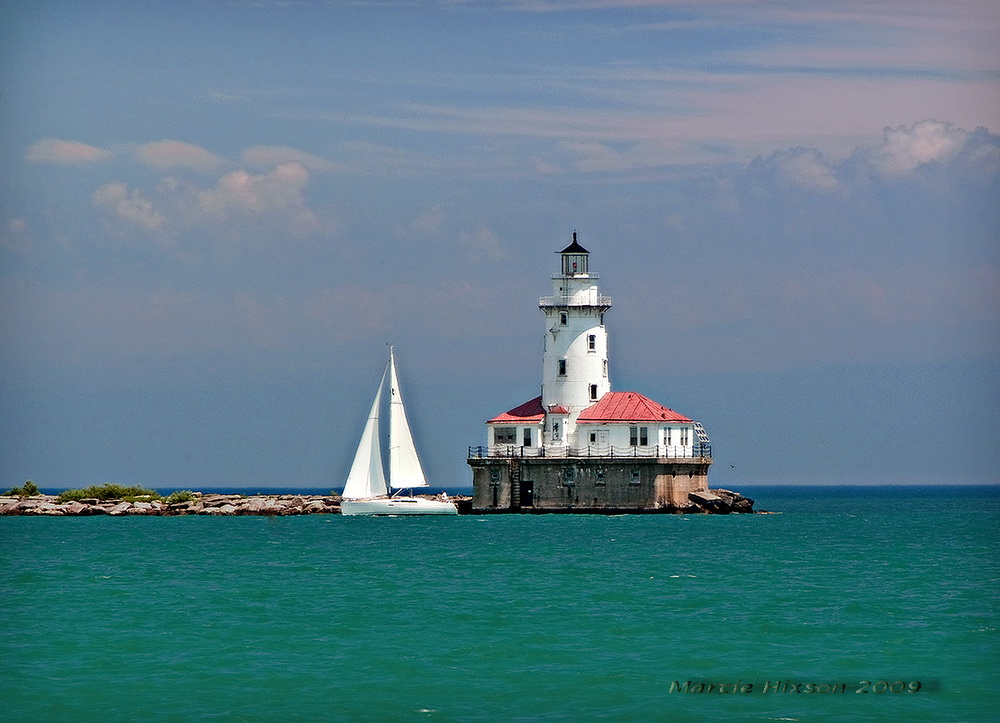 Lighthouse on Lake Michigan