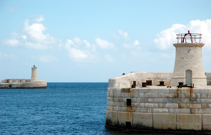 Lighthouses, Grand Harbour, Valetta, Malta