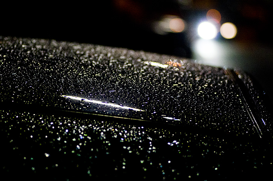 lighting raindrops