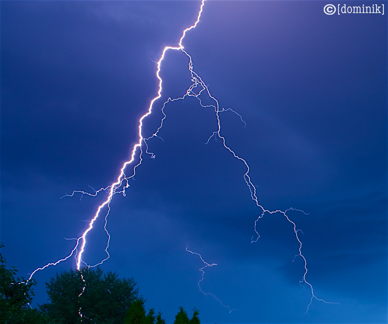 lightning behind my home