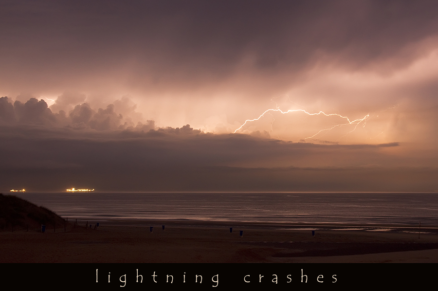 lightning crashes