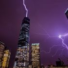 Lightning hits Freedom Tower