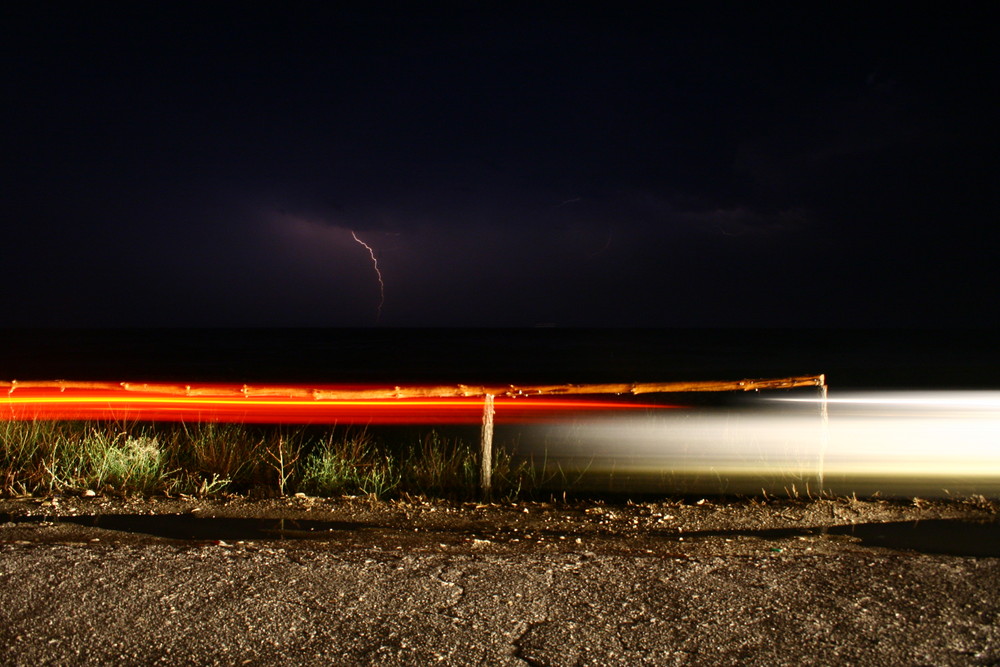 lightning in black sea