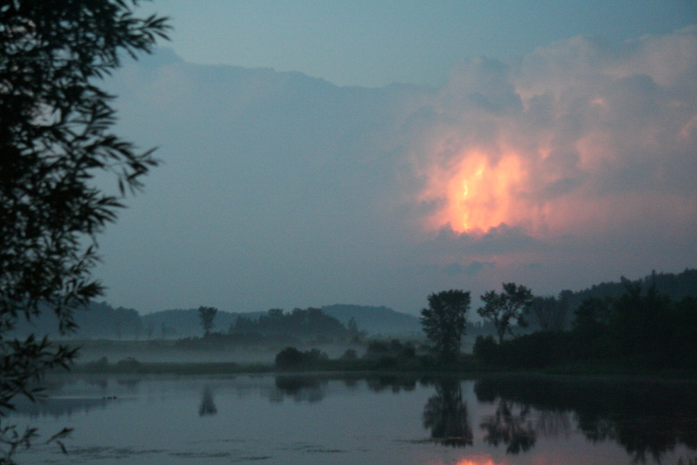 lightning in clouds