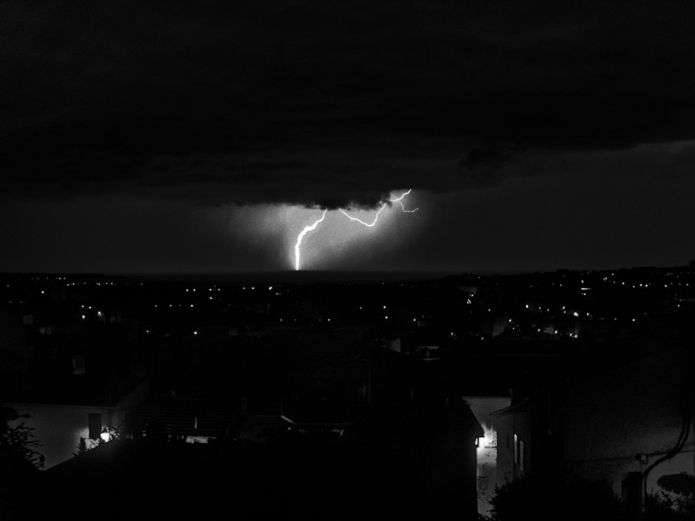 Lightning over Cannes