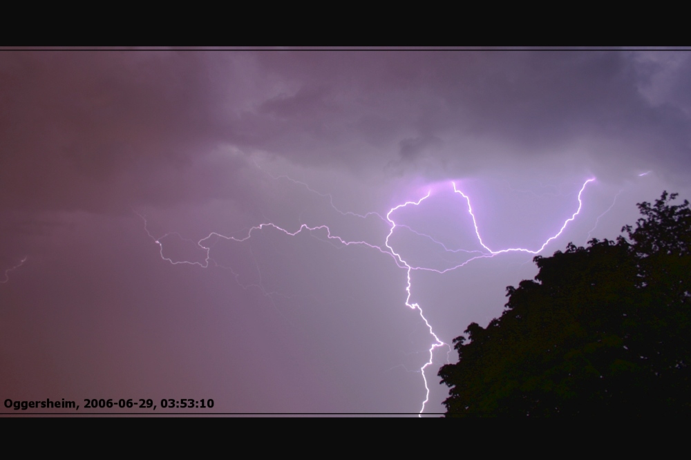 Lightning over City